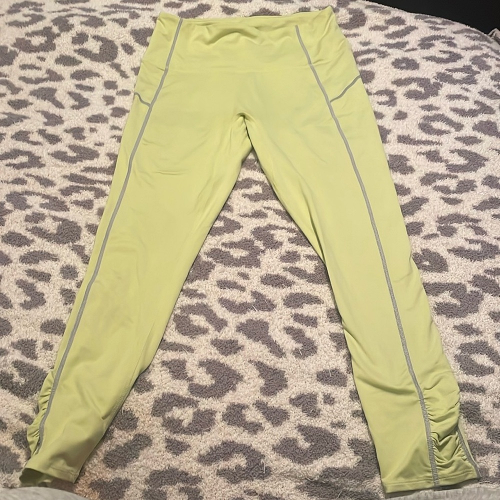 Free People movement neon green leggings